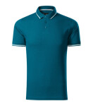 Jednofarebné pánske polo tričko Perfection petrol L