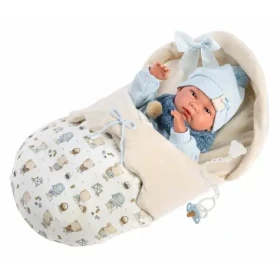 Llorens 73885 NEW BORN CHLAPČEK - realistická bábika bábätko s celovinylovým telom - 40 cm