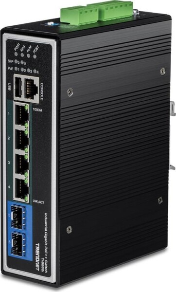 TRENDnet TRENDnet Switch 6-port Industrial Gbit L2 Managed PoE++ DIN