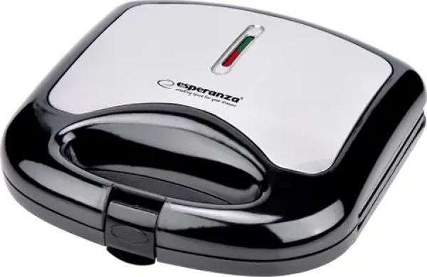Esperanza EKT011 Asiago sendvičovač čierno-strieborná / 1000 W / 4 trojuholníky (EKT011)