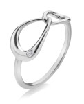 Hot Diamonds Strieborný dámsky prsteň diamantom Sleek DR290 mm