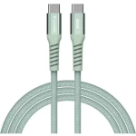 Verbatim 31864 Magnetický 60W USB-C kábel 1.2m zelená / USB-C (M) / USB-C (M) / 100 W / PD QC 3.0 (31864)