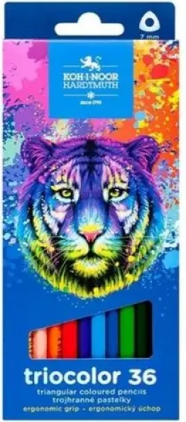 KOH-I-NOOR Trojhranné pastelky Triocolor 36ks Tiger (155184)