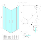GELCO - LORO štvorcová sprchová zástena 900x900 rohový vstup GN4890-01