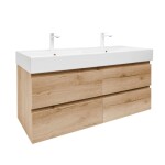 Kúpeľňová skrinka s umývadlom SAT B-Way 119x50x45 cm dub mat BWAY2120OAKU2BB BWAY2120OAKU2BB