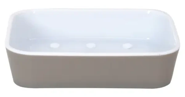 MSV SOFT TOUCH mydlenka šedo-hnedá / Mydlenka / 14,5 x 9 x 2 cm / plast