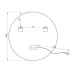 REA - Zrkadlo LED 60cm MMJ HOM-02501
