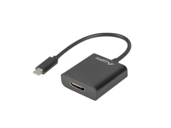 Lanberg USB-C 3.1 - HDMI čierna / Adaptér / MF / 15cm (AD-UC-HD-01)