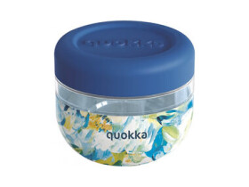 Quokka Bubble Food Jar 500 ml Blue Peonies / Nádoba na jedlo / plast (8412497401246)