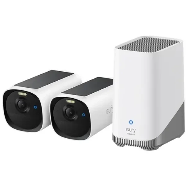 Anker Eufy E40 2K biela / Vonkajšia kamera so solárnym nabíjaním / sada 2ks + jednotka HomeBase 2 (E8144321)
