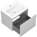 MEXEN/S - Orio kúpeľňová skrinka 60 cm s umývadlom Otis, 1 šuplík, sivá mat/biela mat 91A10-06047-1-BF62-W18M01