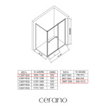 CERANO - Sprchovací kút Versaro L/P - 6 mm - chróm, transparentné sklo - 110x100 - zasúvací CER-8050BD80309