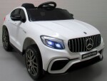 Mamido Elektrické autíčko Mercedes GLC63s biele s pohonom 4x4 a koženými sedadlami