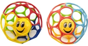 TEDDIES Mäkká loptička s hrkálkou