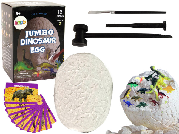 Mamido Archeologická Sada - Obrovské Vykopávky Vajcia s 12 Figúrkami Dinosaurov