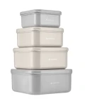 KikkaBoo Sada boxov na desiatu 4 ks Kitty Cat Grey (31302040171KB)