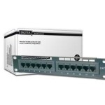 DIGITUS 10 CAT 5e patch panel, shielded12-port RJ45, 8P8C, LSA, 1U Color black RAL 9005 (4016032241508)