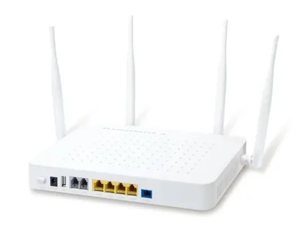 Planet GPON/GEPON ONU / Router / 2.5G GPON (SC/UPC) / 4X LAN RJ-45 / Wi-Fi 802.11ac / 2x FXS RJ-11 (GPN-400ACV)
