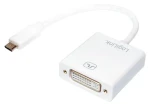 LogiLink USB-C na DVI biela / Adaptér / USB 3.1 Gen1 / Full HD 1080p / 0,14 m (UA0245A)