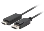 Lanberg CA-DPHD-11CC-0010-BK čierna / Kábel DisplayPort na HDMI / 1 m / DP 1.1 / 1080p / 60 Hz (CA-DPHD-11CC-0010-BK)
