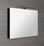 SAPHO - GRETA galérka s LED osvetlením, 101x70x14cm, čierna mat GR105-0035