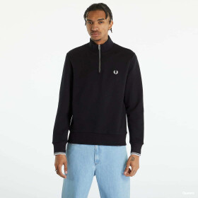 Mikina FRED PERRY Half Zip Sweatshirt Black M