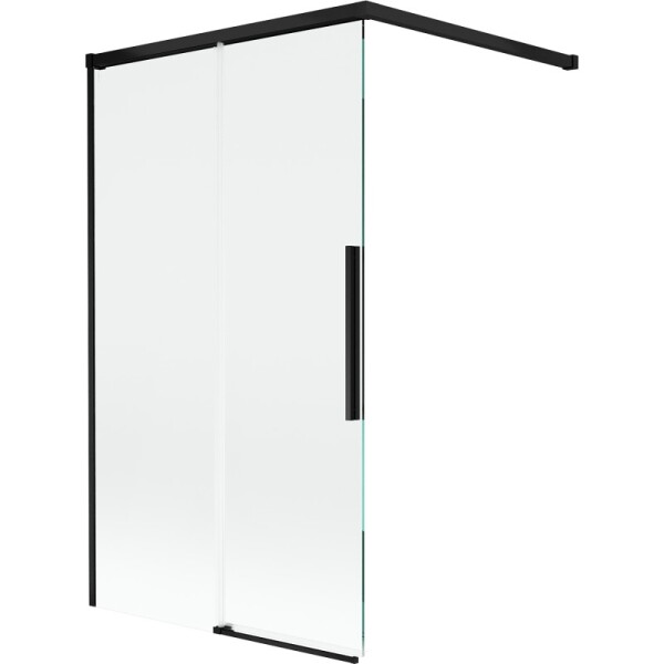 MEXEN/S - Rox vaňová zástena 2-krídlová posuvná 100 x 150, transparent, čierna 8C9-100-003-70-00