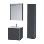 Mereo Siena, kúpeľňová skrinka 60 cm, čierna mat CN440S