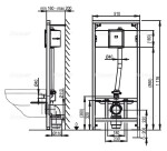 Alcadrain 1 - Alcadrain Montážny rám pre závesné WC a senzor A114S/1120 A114S/1120