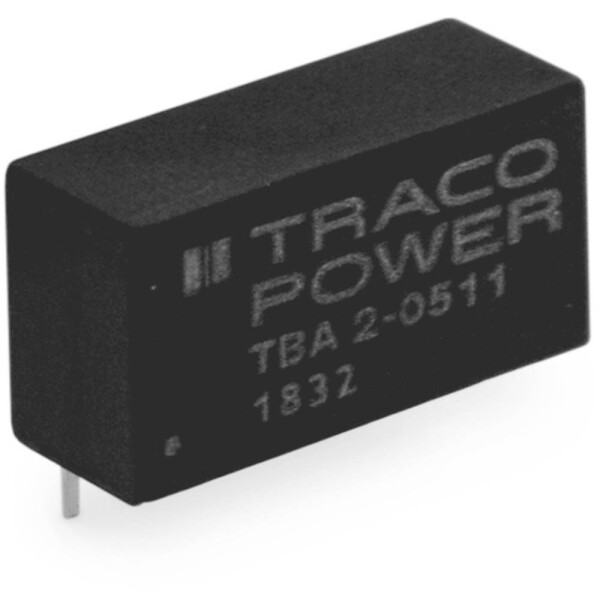 TracoPower TBA 2-1222 DC / DC menič napätia, DPS 80 mA 2 W Počet výstupov: 2 x; TBA 2-1222