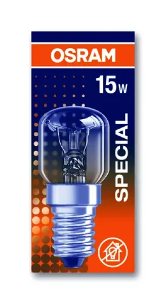 OSRAM vláknová žiarovka do rúry 15W E14 / 85lm / 2700K / 1000h / 230V / noDIM / E / Sklo číre (4050300003108)