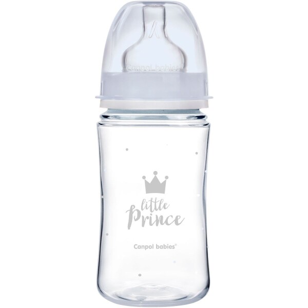 Canpol babies Fľaša so širokým hrdlom Royal Baby 240 ml modrá