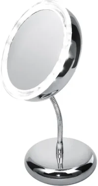 Adler AD 2159 strieborná / kozmetické zrkadlo / LED / priemer 15 cm / 4x LR03 (AD 2159)