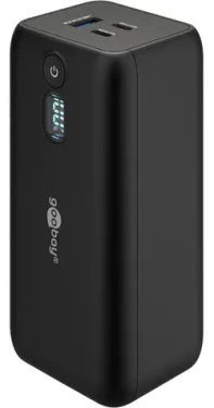 Goobay 20000mAh čierna / Powerbanka / USB-C PD 65W / QC / LC displej (76254)