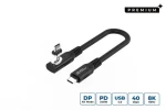 MicroConnect USB-C - USB-C čierna / Kábel / 0,15 m (MC-LS-USB4CC0.15-A)
