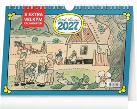NOTIQUE Stolový kalendár Josef Lada 2027 / Extra veľké písmo / 30 × 21 cm