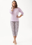 Dámske pyžamo Luna 343 3/4 M-2XL modrý losos M