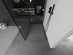 MEXEN/S - Kyoto Sprchová zástena WALK-IN 120 x 70, čierny vzor, grafit kartáčovaná 800-120-212-66-70-070