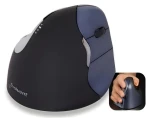 Evoluent VerticalMouse 4 Right Hand čierna/modrá / Ergonomická bezdrôtová myš / 2.4GHz / pre pravákov (BNEEVR4W)