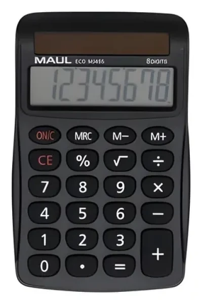 Maul ECO MJ 455 čierna / Stolová kalkulačka / osemmiestna / solárna (7263190)