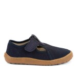 Chlapčenské plátené barefoot prezuvky CANVAS T-BAR DARK BLUE Froddo G1700439 - 36