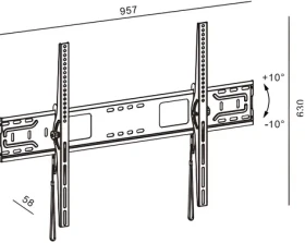 TB Touch TB-951 / Nástenný držiak TV / pevný / do 120" / VESA 900x600 / do 100 kg (TB-951)