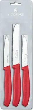 VICTORINOX Sada nožov na zeleninu červená 3ks (6.7111.3)