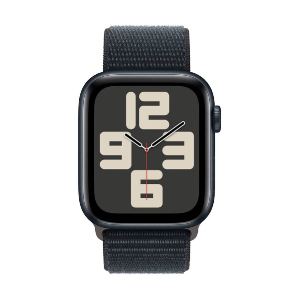 Apple Watch SE (2023) GPS 44 mm hliníkový plášť Remienok Sport Loop midnight (polnočná čierna); MREA3QF/A