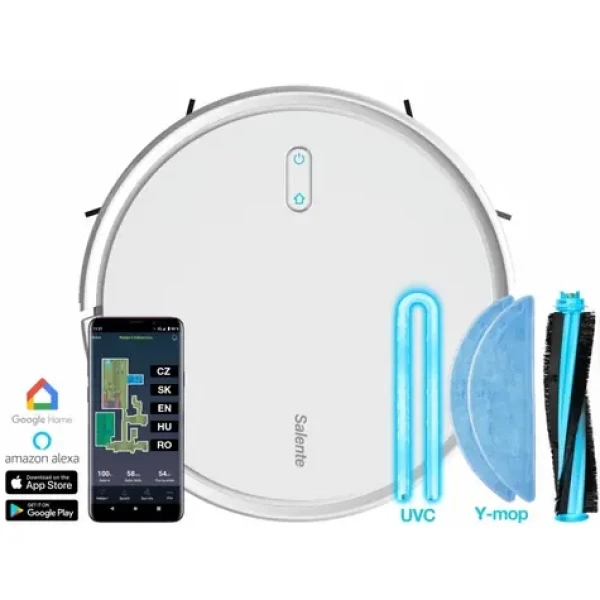 Salente G4 biela / Robotický vysávač / Wi-Fi / 2600 mAh / Hepa / UVC lampa (RTX-G4-WH)