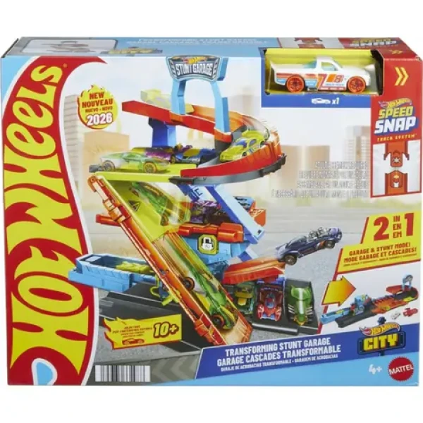 Mattel Autodráha Hot Wheels City Kaskadérska garáž 2v1 JHL94