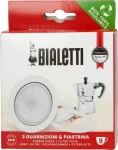 Bialetti Tesnenie a sitko pre moka kanvica 9 šálok / Tesnenie pre moka kanvicu / sada 3 ks + sitko (0800035)