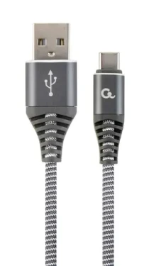 Gembird CC-USB2B USB-A - USB-C 1m šedo-biela (CC-USB2B-AMCM-1M-WB2)