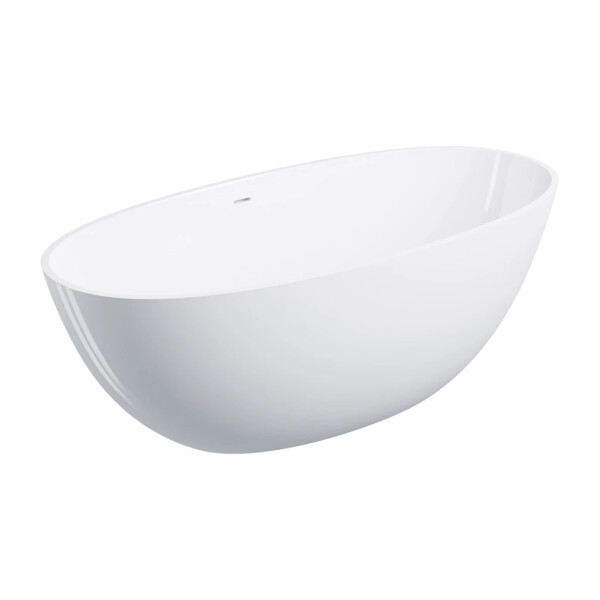 OMNIRES - Shell m+ vaňa voľne stojaca s prepadom, 160 x 75 cm, biely lesk; SHELLWWZPBP