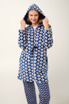 Vamp - Župan s kapucňou s potlačou Country Calico 21414 - Vamp blue print M